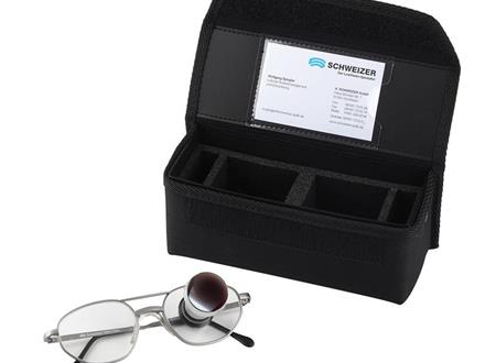 Aufbewahrungsbox f. Fernrohr-Lupenbrille SCHWEIZER