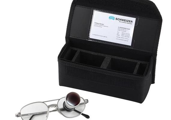 Aufbewahrungsbox f. Fernrohr-Lupenbrille SCHWEIZER