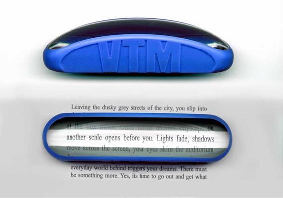 Loupe à fond clair VTM, bleu