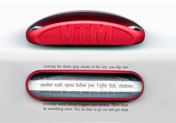 Loupe à fond clair VTM, rouge