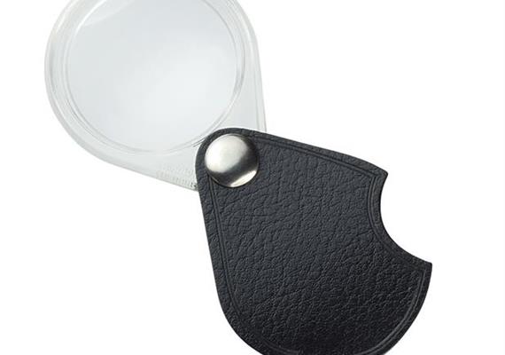 Loupe pliante en cuir, graphite 20D